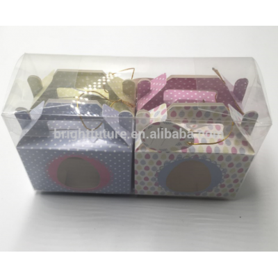 four mini easter paper boxes