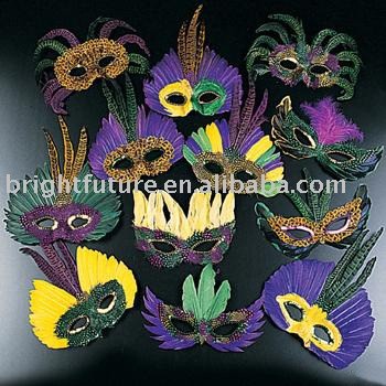 MARDI GRAS FEATHER MASKS